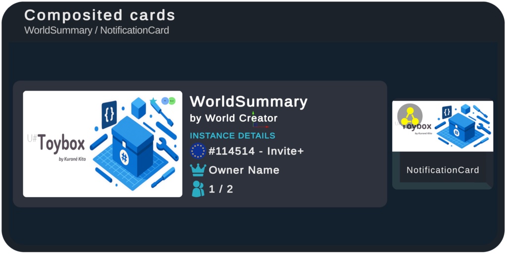 【VRChat向け】VRChat 風 UI スキン “black.kit.vrcui”