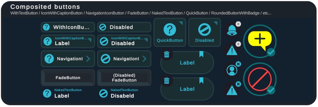 【VRChat向け】VRChat 風 UI スキン “black.kit.vrcui”
