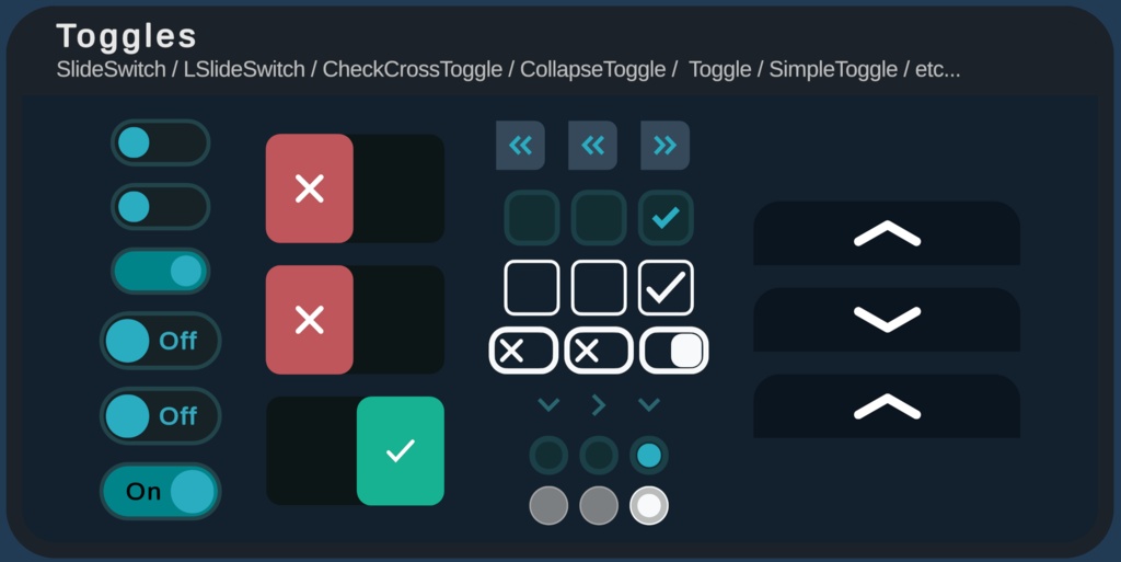 【VRChat向け】VRChat 風 UI スキン “black.kit.vrcui”