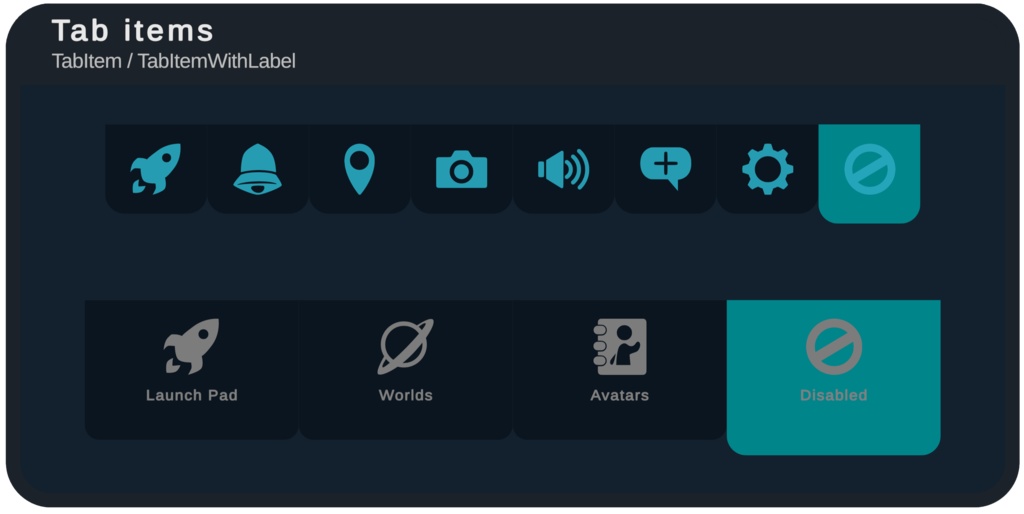 【VRChat向け】VRChat 風 UI スキン “black.kit.vrcui”