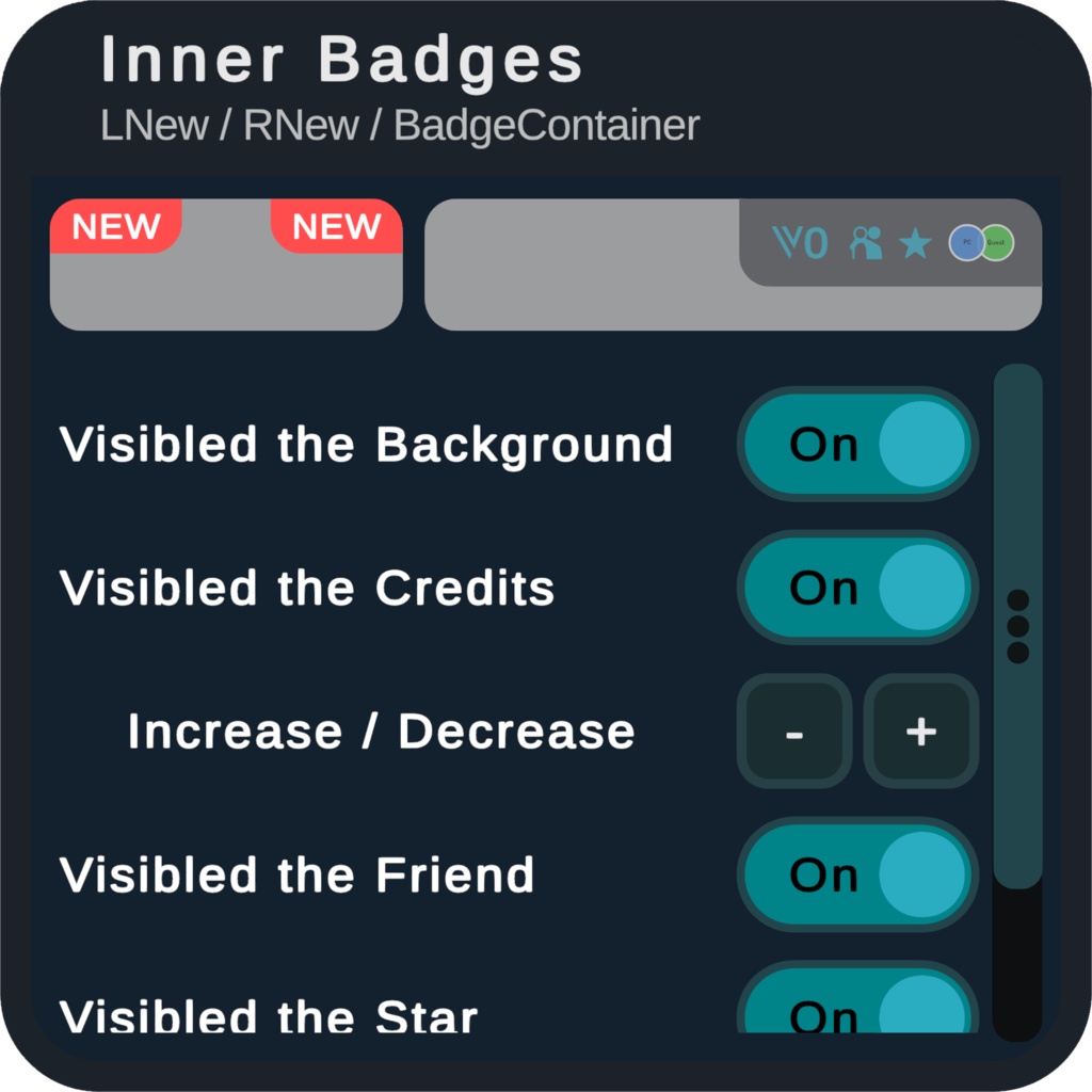 【VRChat向け】VRChat 風 UI スキン “black.kit.vrcui”