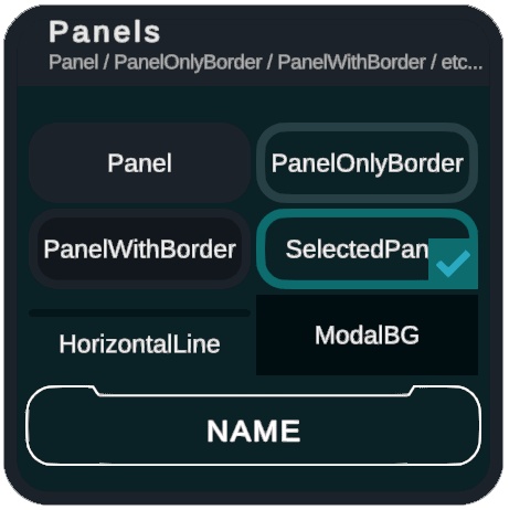 【VRChat向け】VRChat 風 UI スキン “black.kit.vrcui”