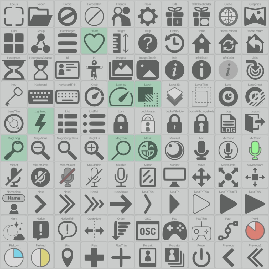 【300個】VRChat風SVGアイコン集 “VRC Icons” (旧称: LaunchPad Icons)