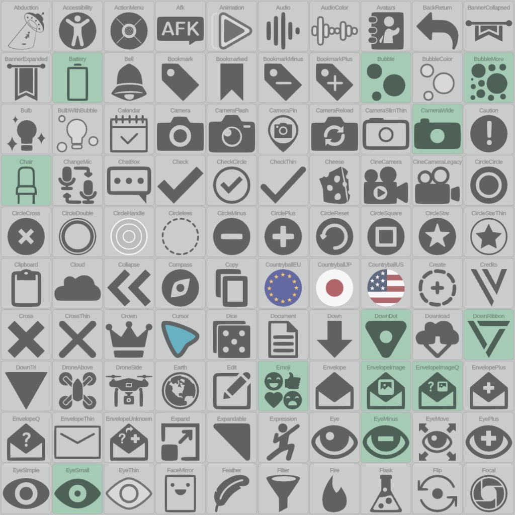 【300個】VRChat風SVGアイコン集 “VRC Icons” (旧称: LaunchPad Icons)
