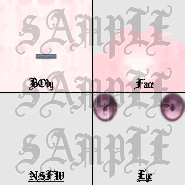 【kikyo対応】ふんわりアイテクスチャ&ナチュラル地雷メイクテクスチャ