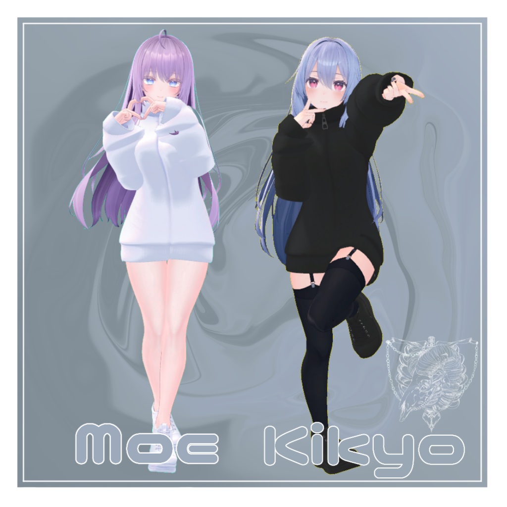 【複数アバター対応】Subcul ZipUp Jersey【VRChat想定】