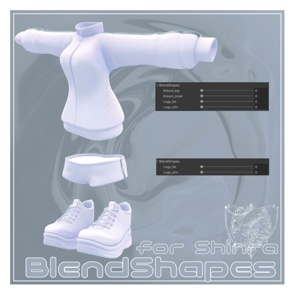 【複数アバター対応】Subcul ZipUp Jersey【VRChat想定】