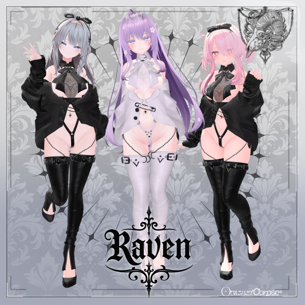 【複数アバター対応】Raven【VRChat想定】