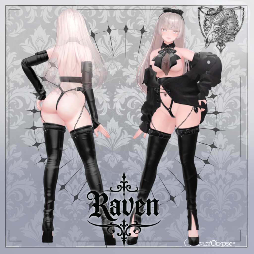 【複数アバター対応】Raven【VRChat想定】