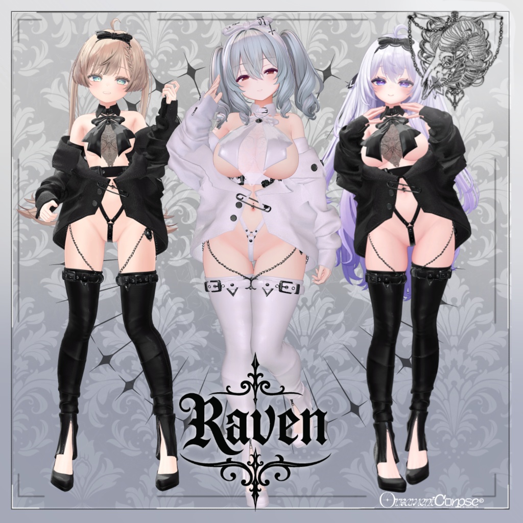 【複数アバター対応】Raven【VRChat想定】