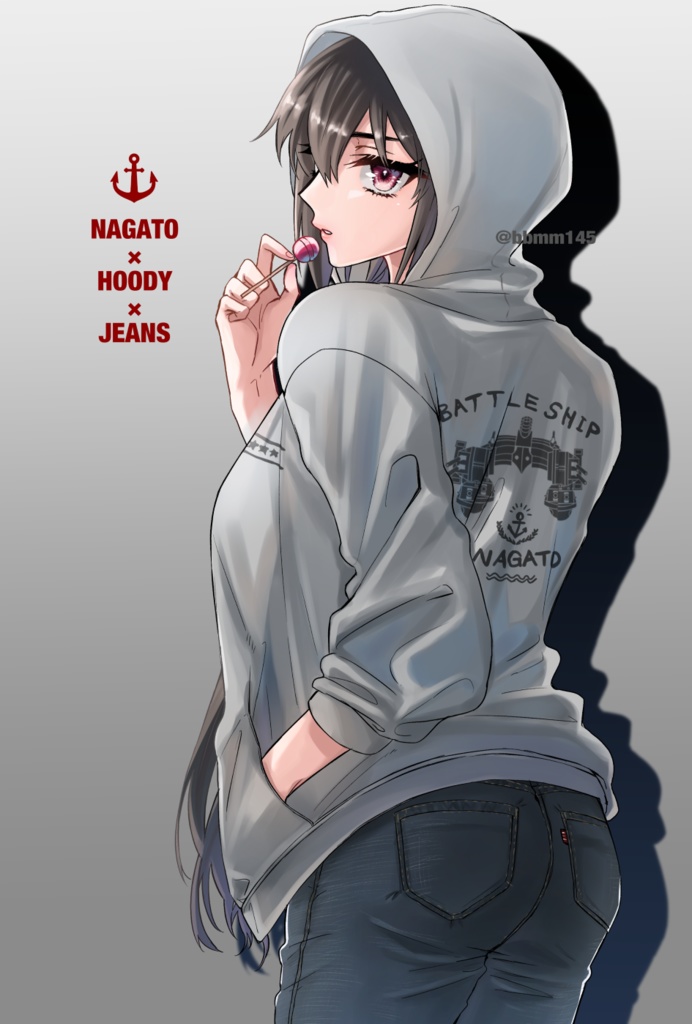 長門艤装シルエットパーカー