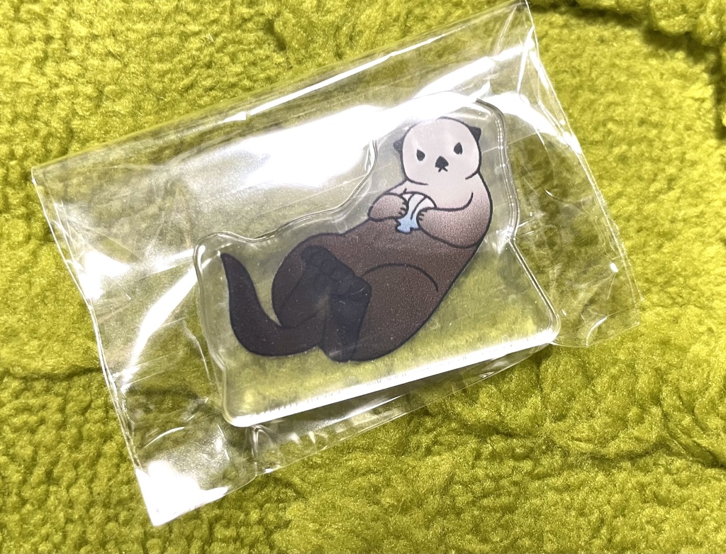 自立ミニアクリルブロック【ラッコ】