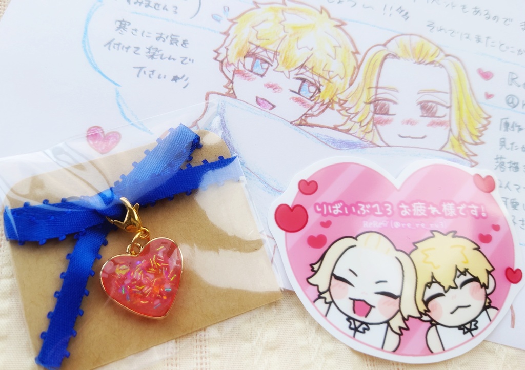 東リベ 手描き イラストキーホルダー マイキー🐈