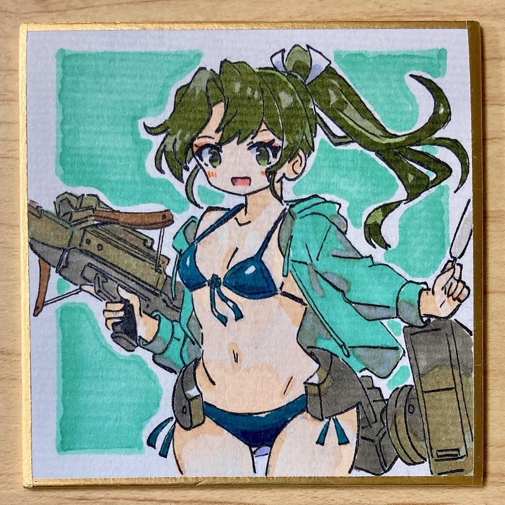 ミニこけ色紙　瑞鶴
