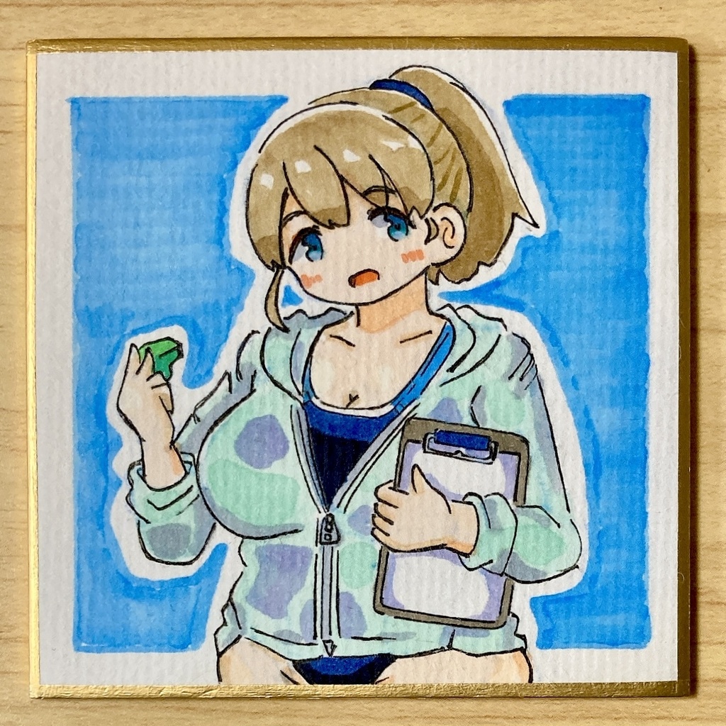 ミニこけ色紙　イントレピッドさん