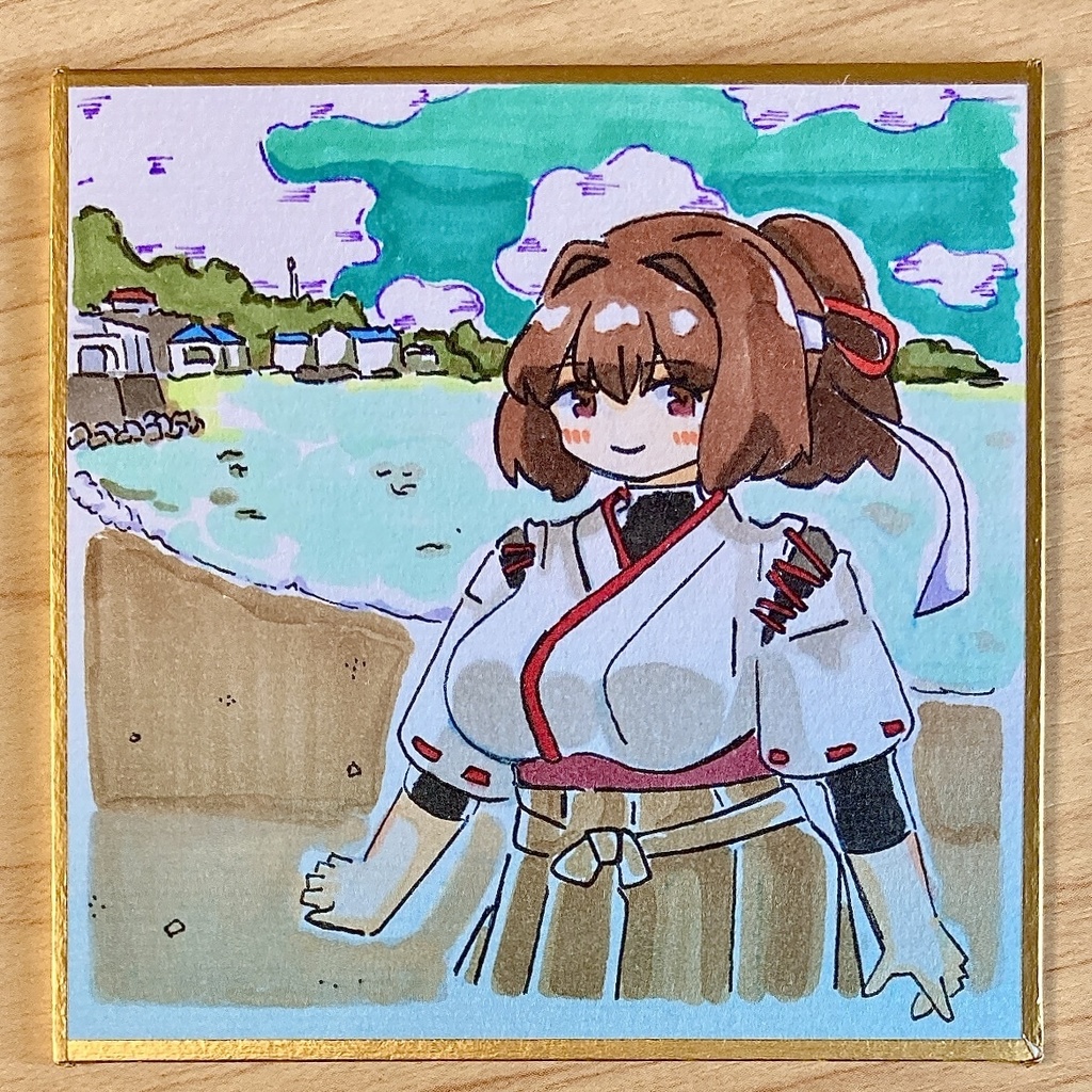 ミニこけ色紙　この海