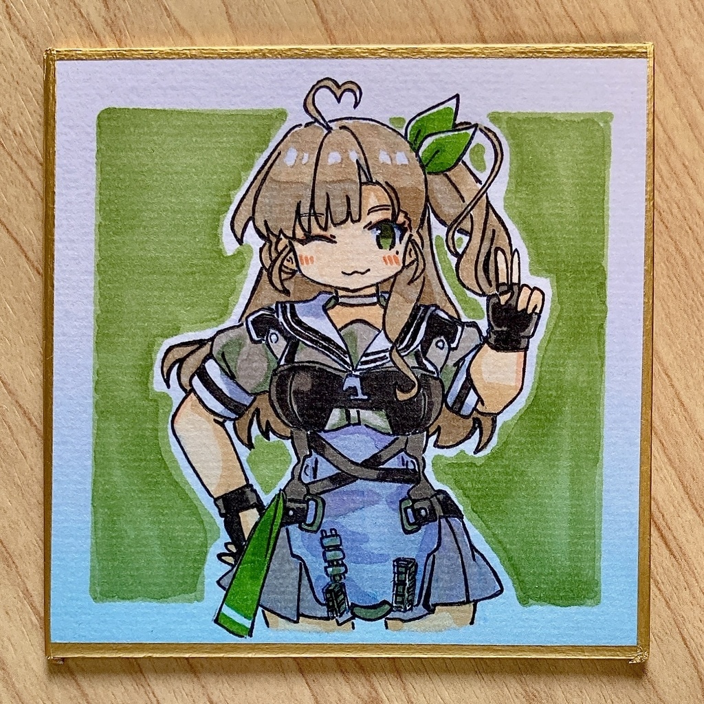 ミニこけ色紙　樫