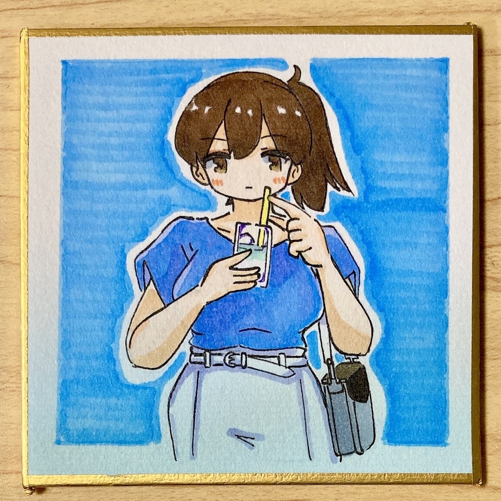 ミニこけ色紙　加賀さん