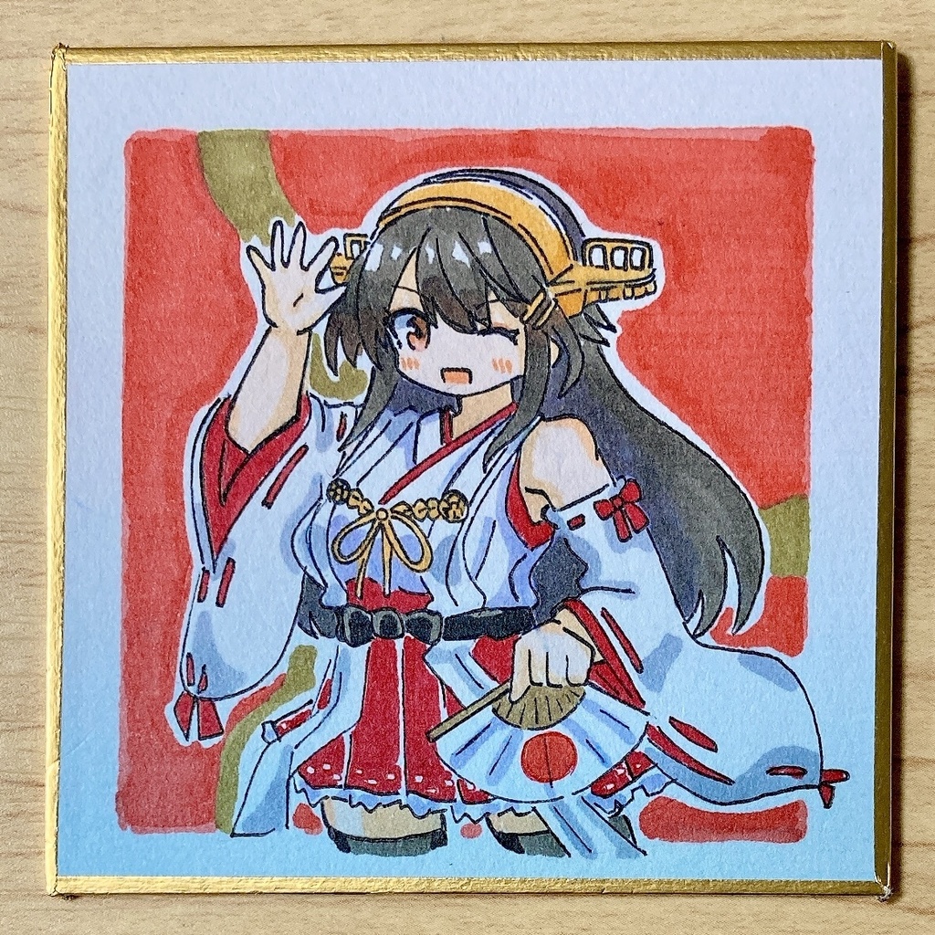 ミニこけ色紙　榛名