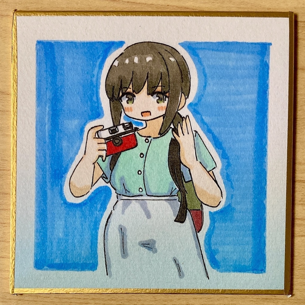 ミニこけ色紙　吹雪ちゃん
