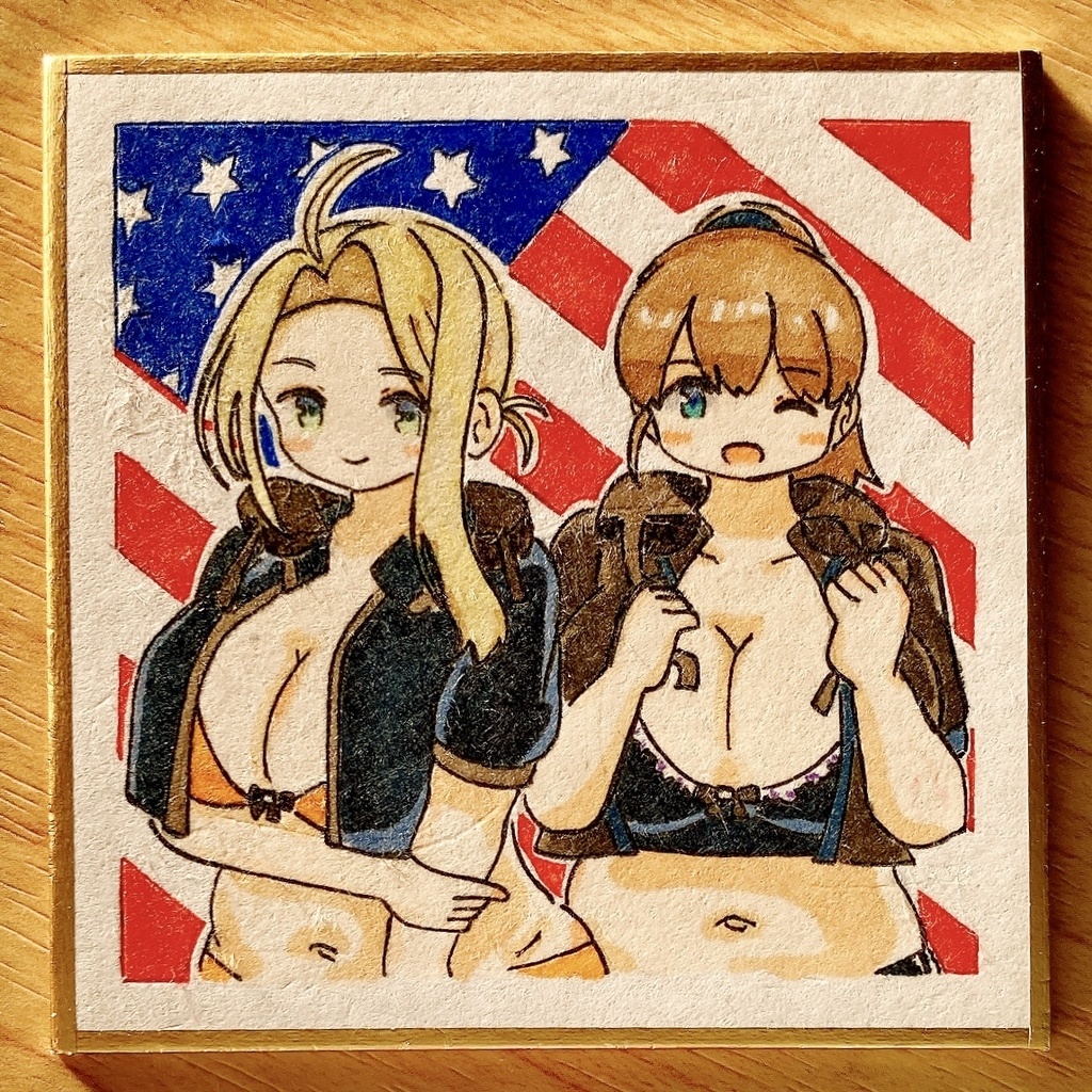 ミニこけ色紙　ワスプ&イントレピッド