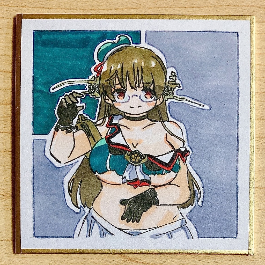 ミニこけ色紙　鳥海