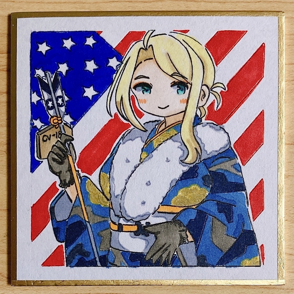 ミニこけ色紙　ワスプ(晴れ着mode)