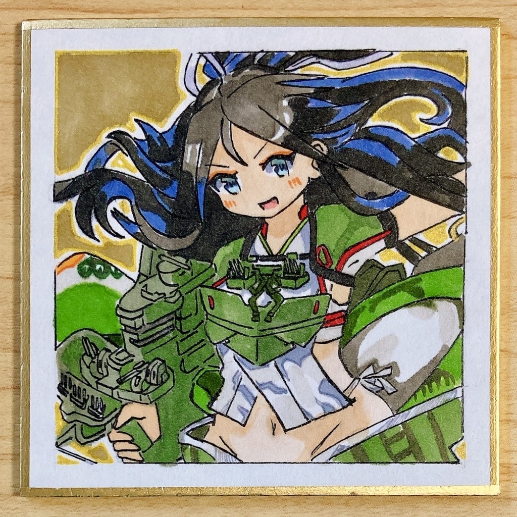 ミニこけ色紙　葛城