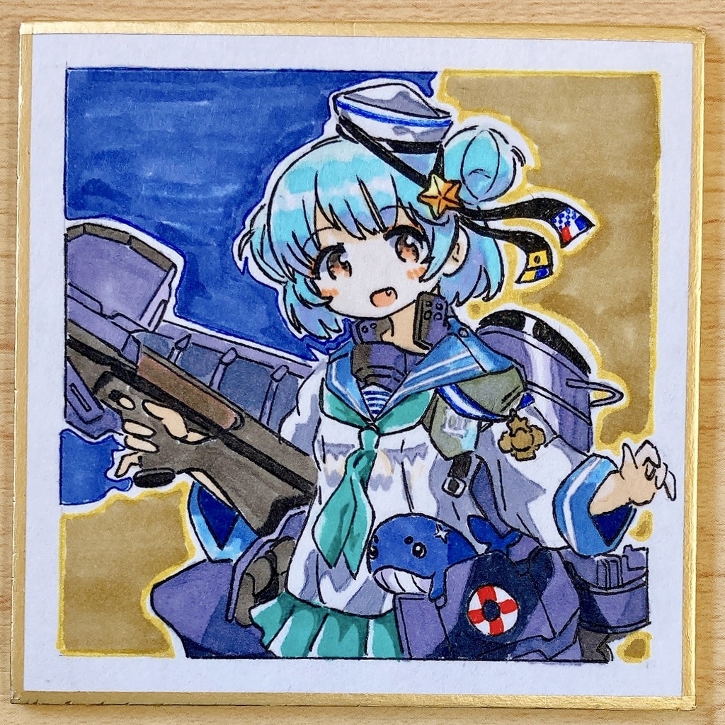 ミニこけ色紙　サミュエル・B・ロバーツ