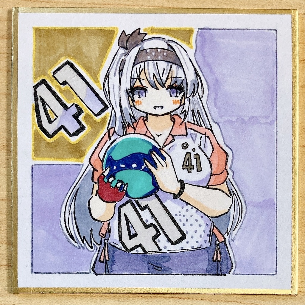 ミニこけ色紙　プロボウラー・冬月