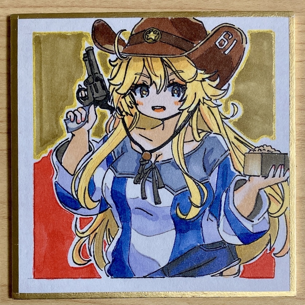 ミニこけ色紙　アイオワ(節分mode)