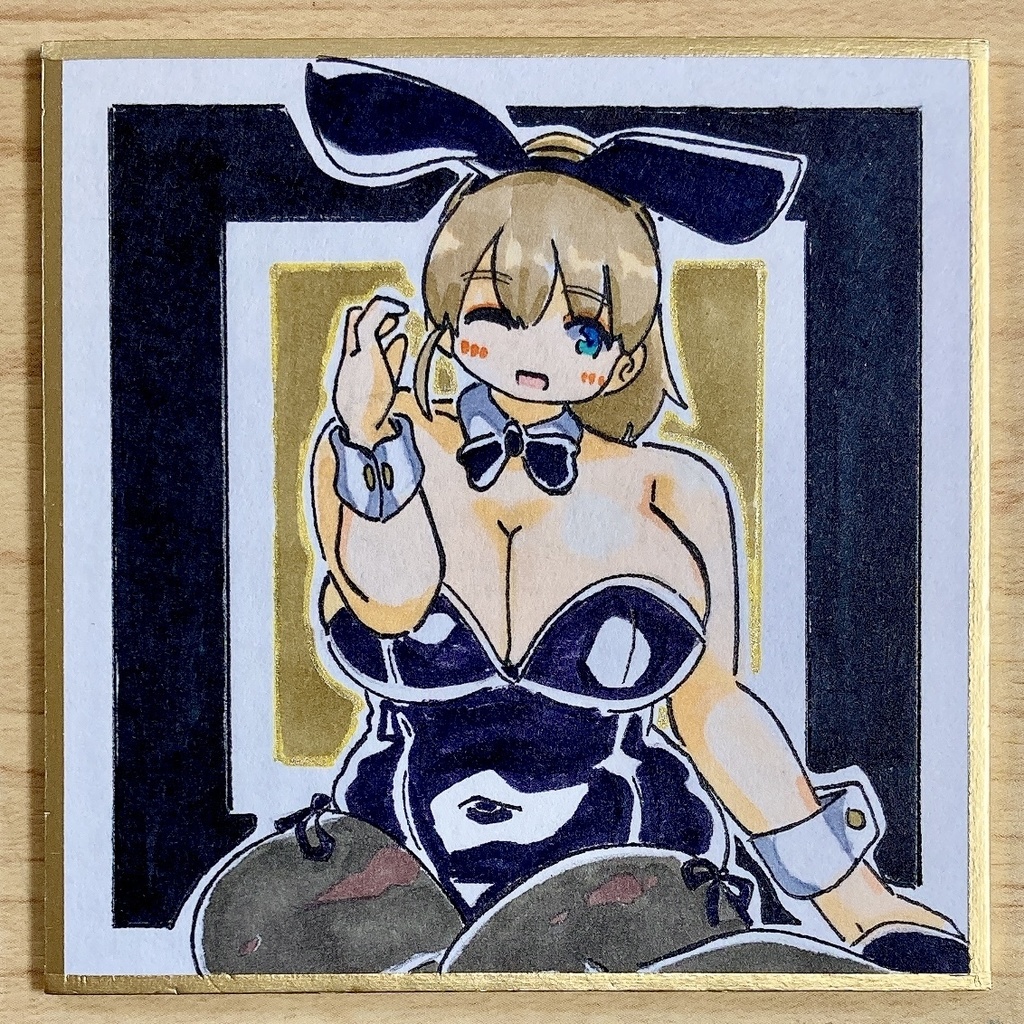 ミニこけ色紙　イントレピッドさん(バニーmode)