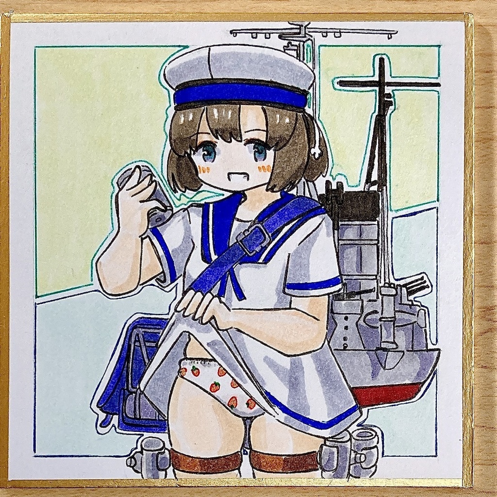 ミニこけ色紙　あたいの勝負パンツ！