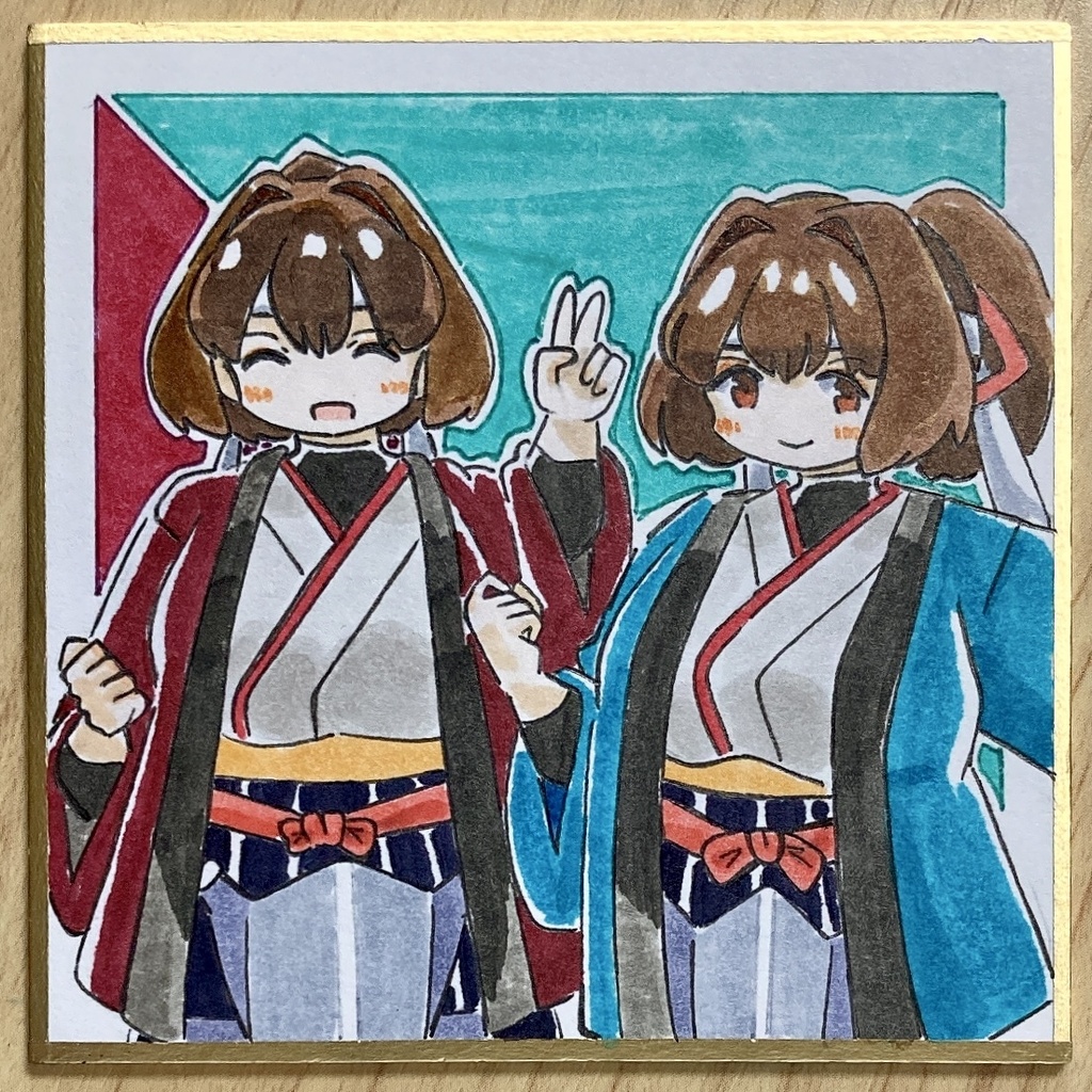 ミニこけ色紙　呉の伊勢、佐世保の伊勢