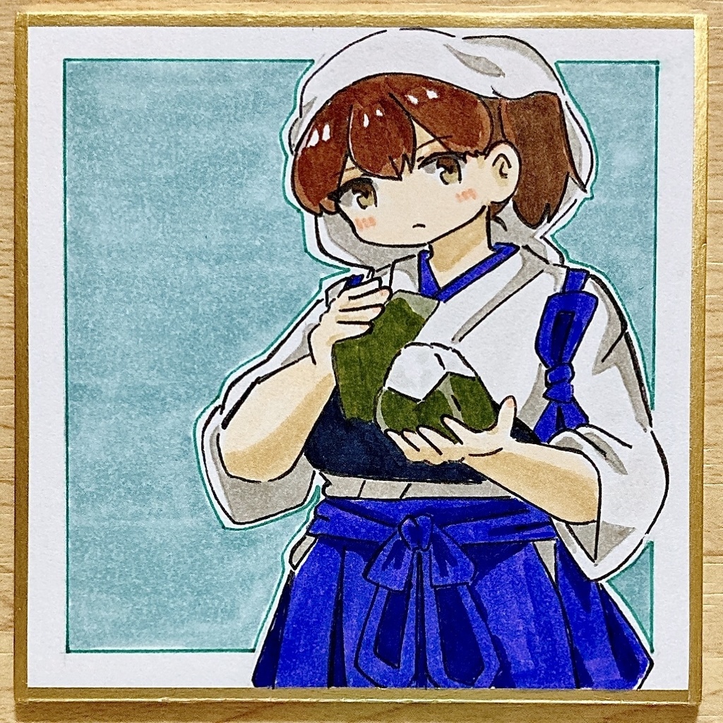 ミニこけ色紙　加賀さん(おにぎりmode)