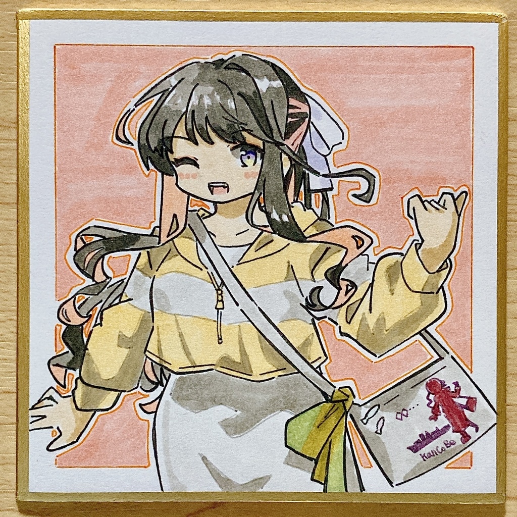 ミニこけ色紙　長波サマ(佐世保mode)