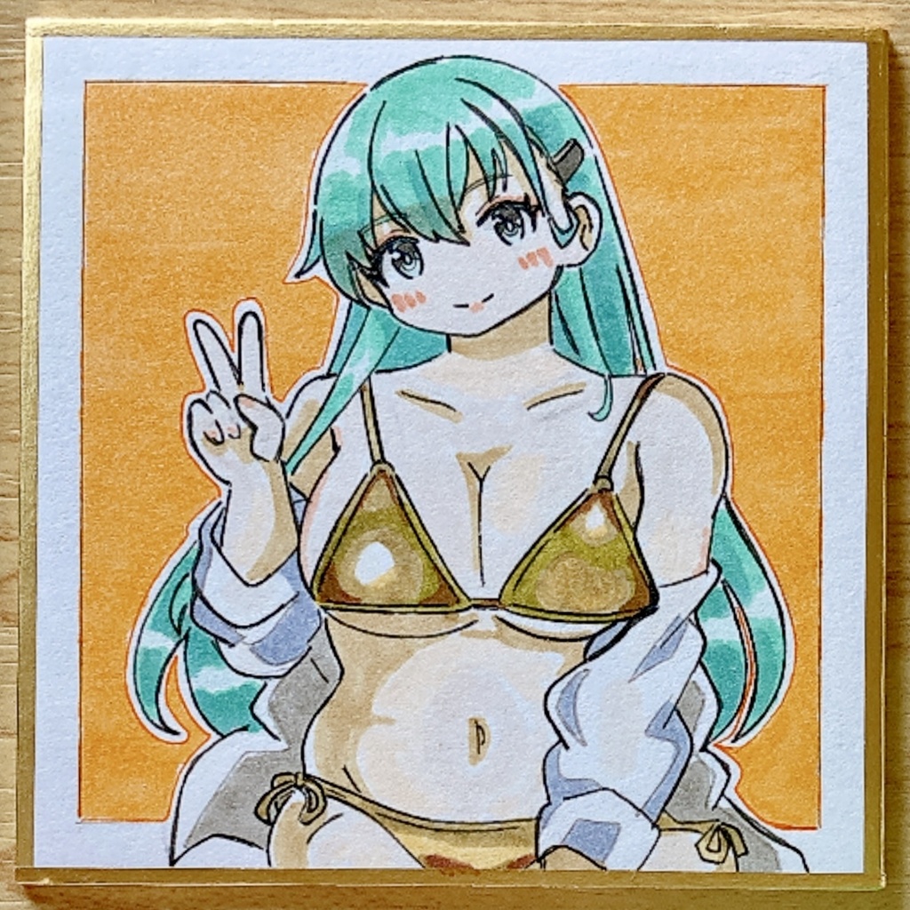 ミニこけ色紙　GWだよ〜っ✌️