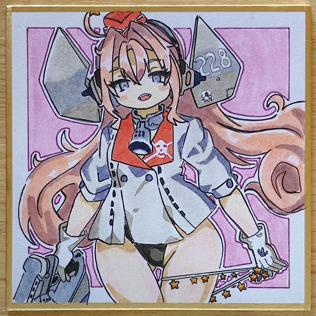 ミニこけ色紙　ドラム