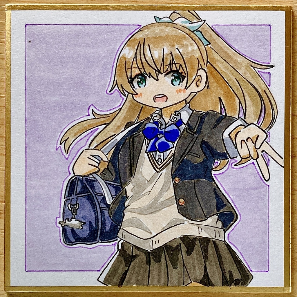 ミニこけ色紙　熊野
