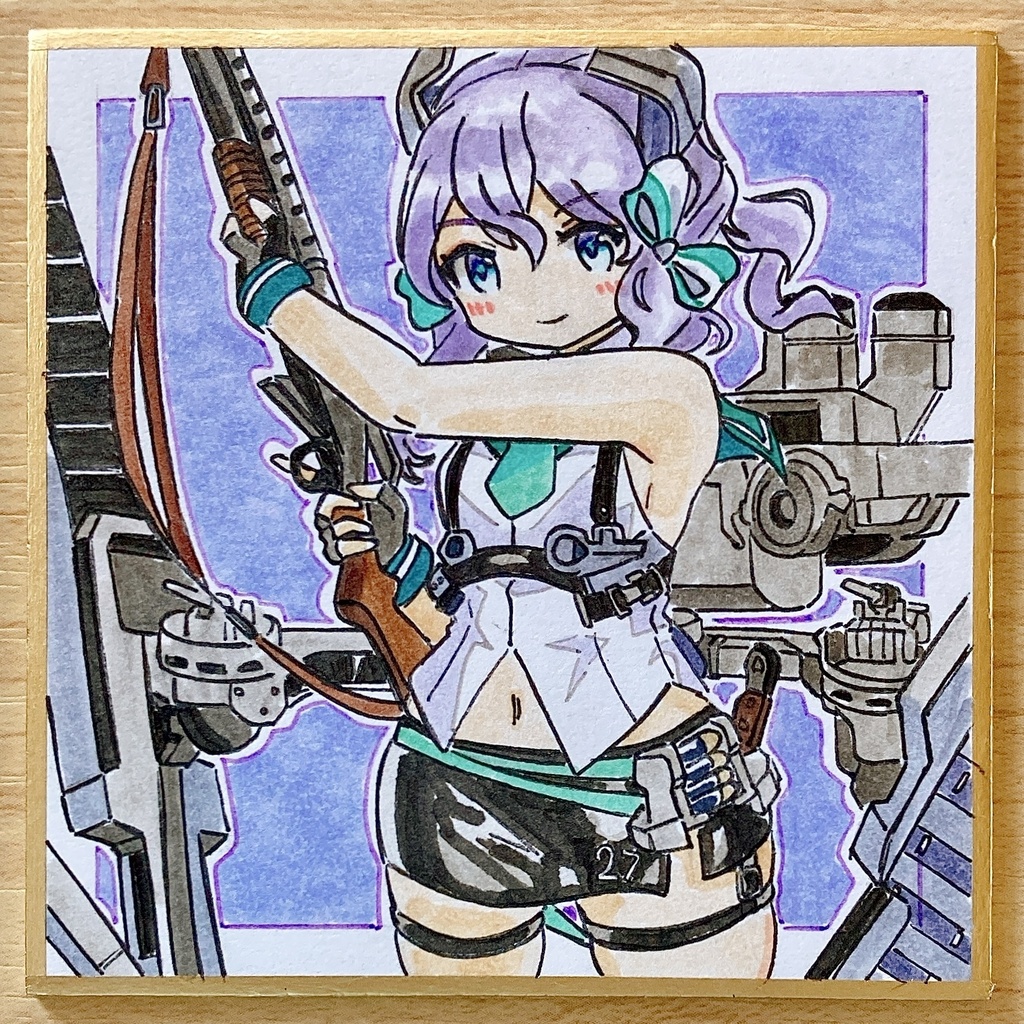 ミニこけ色紙　ラングレーちゃん