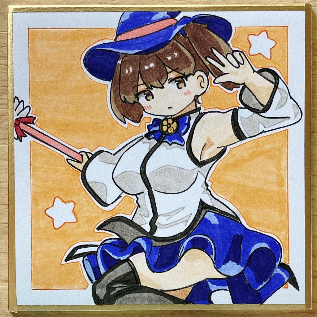 ミニこけ色紙　魔法お姉、、、少女ですが？