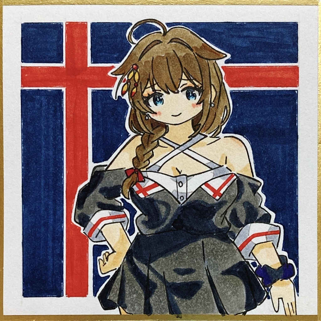 ミニこけ色紙　時雨ちゃん