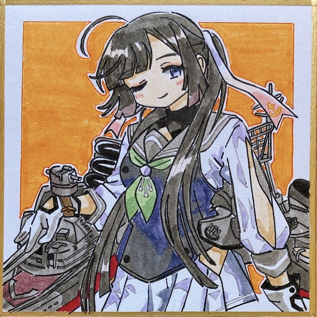 ミニこけ色紙　花月さん