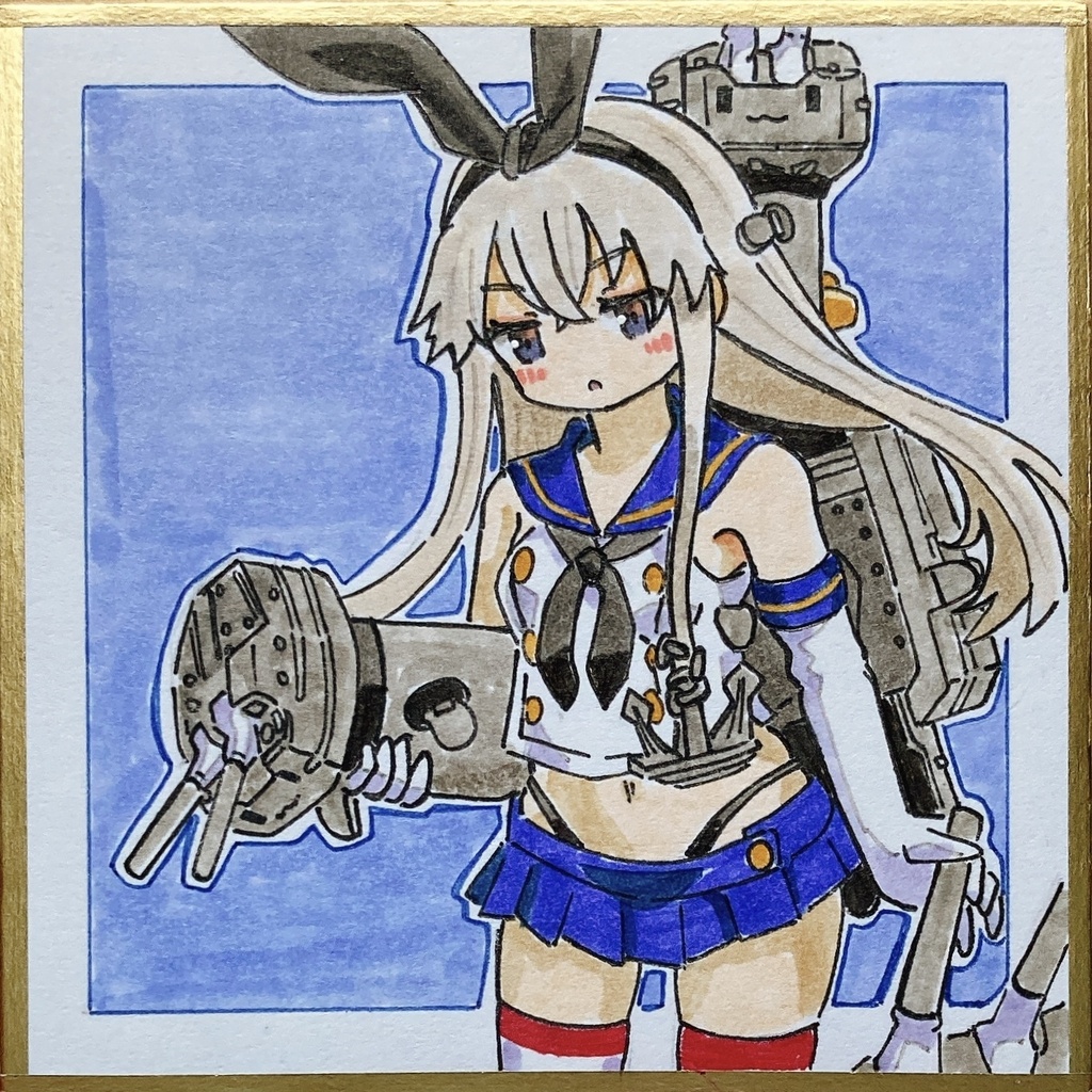 ミニこけ色紙　島風ちゃん