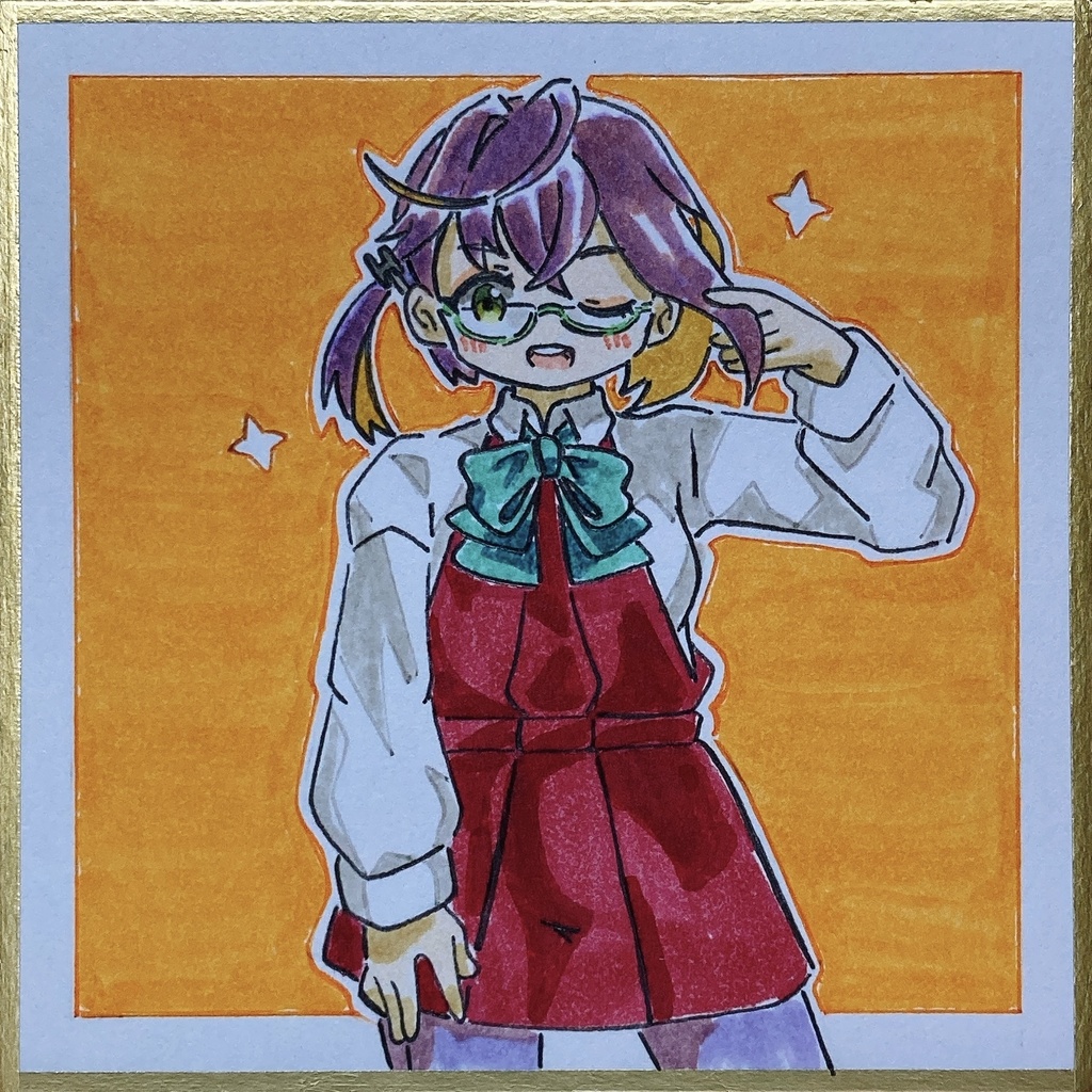 ミニこけ色紙　沖波ちゃん