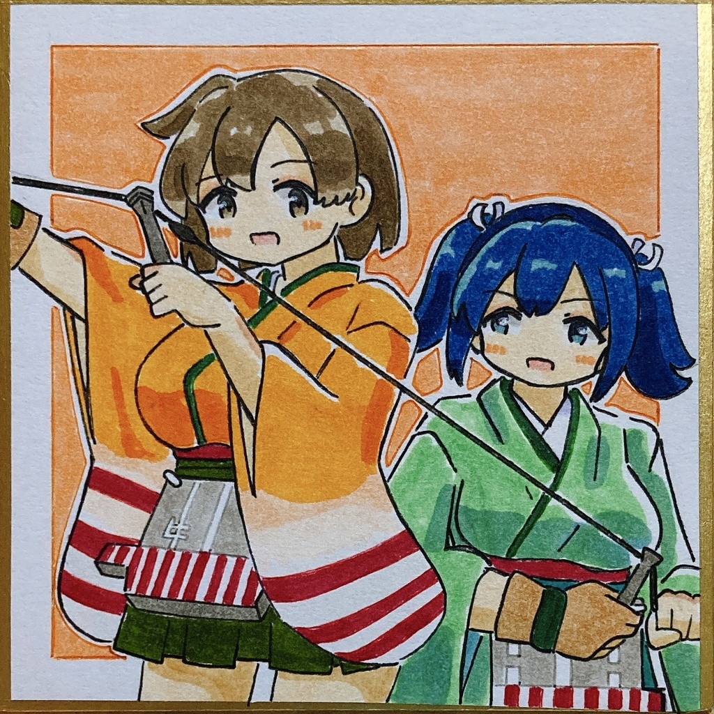 ミニこけ色紙　ニコニコ二航戦