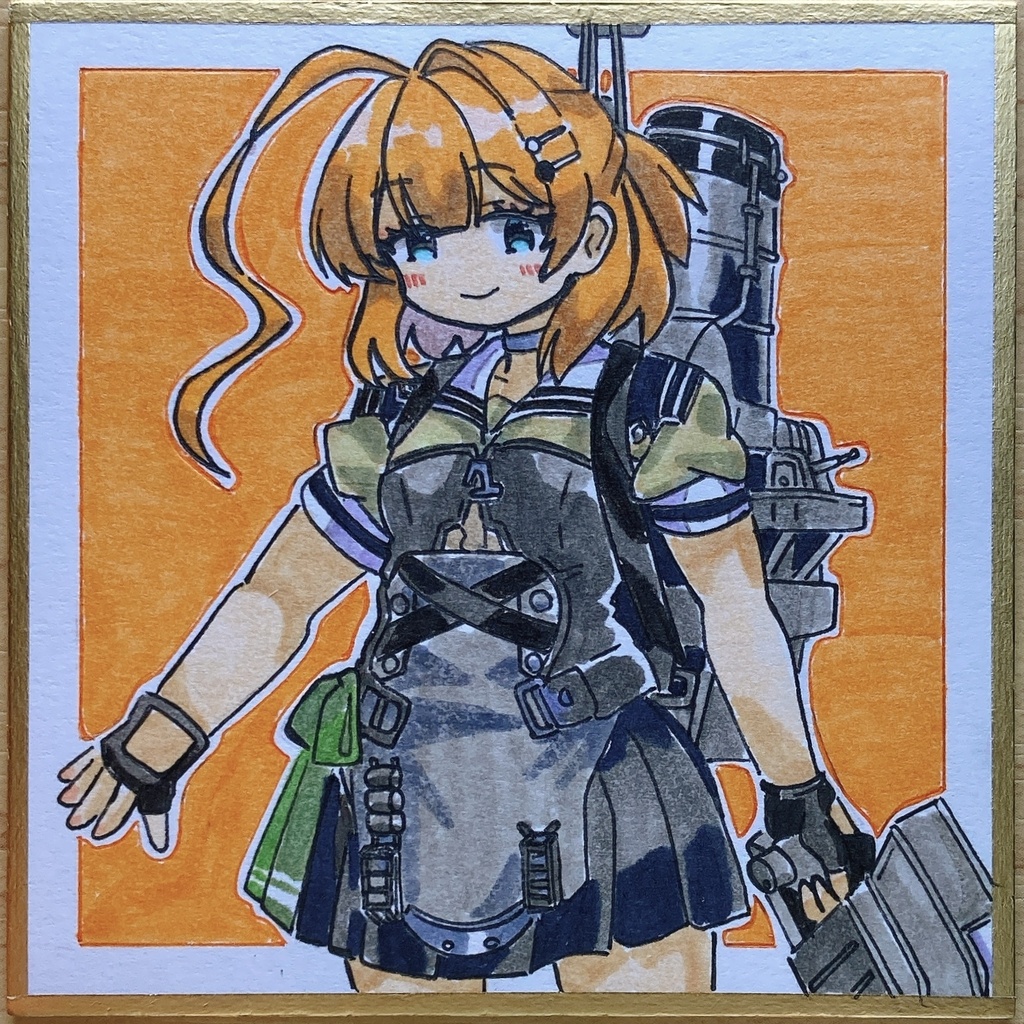 ミニこけ色紙　榧ちゃん