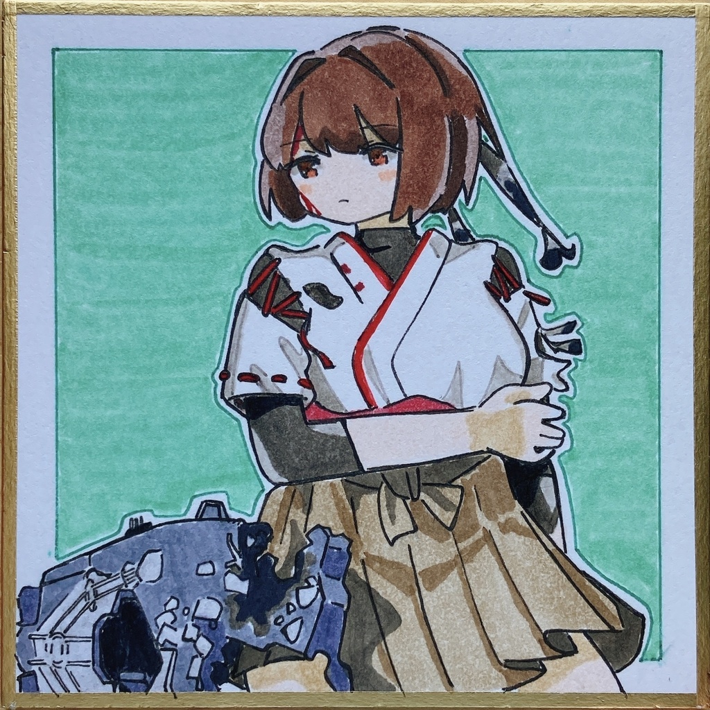 ミニこけ色紙　あの夏から一年