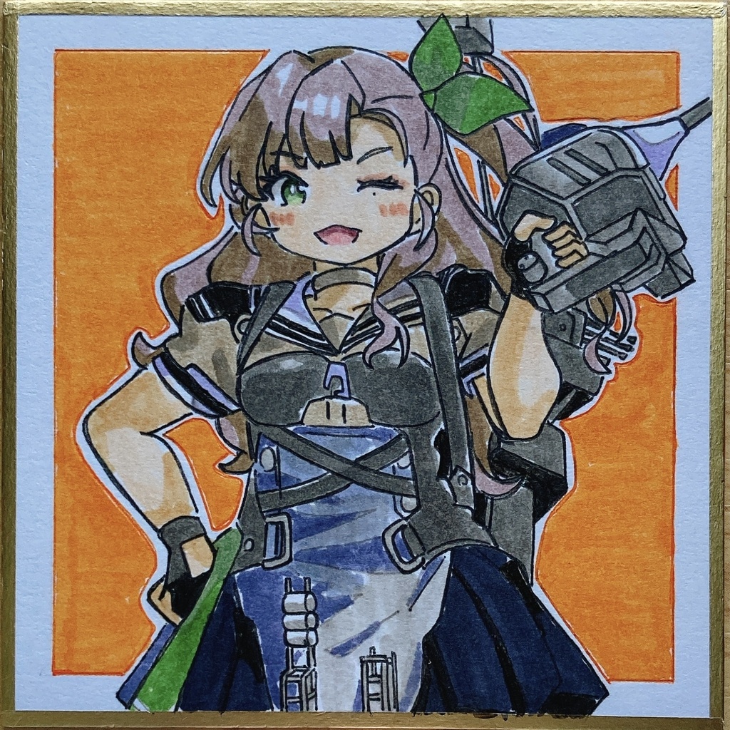 ミニこけ色紙　樫
