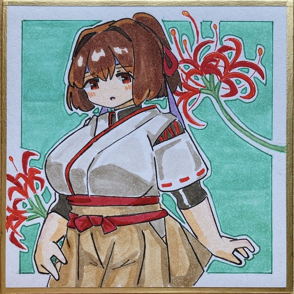 ミニこけ色紙　伊勢ちゃん